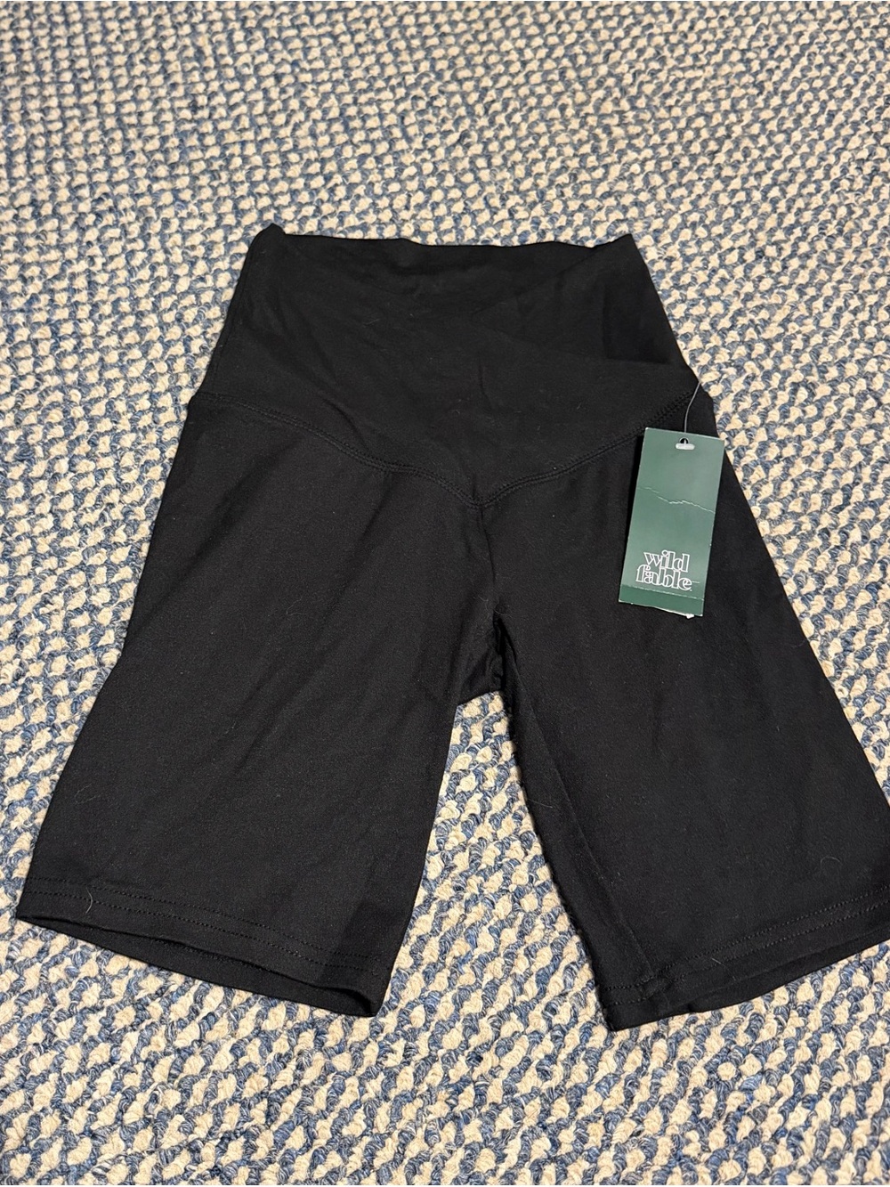 wild fable Black High-Rise Bike Shorts